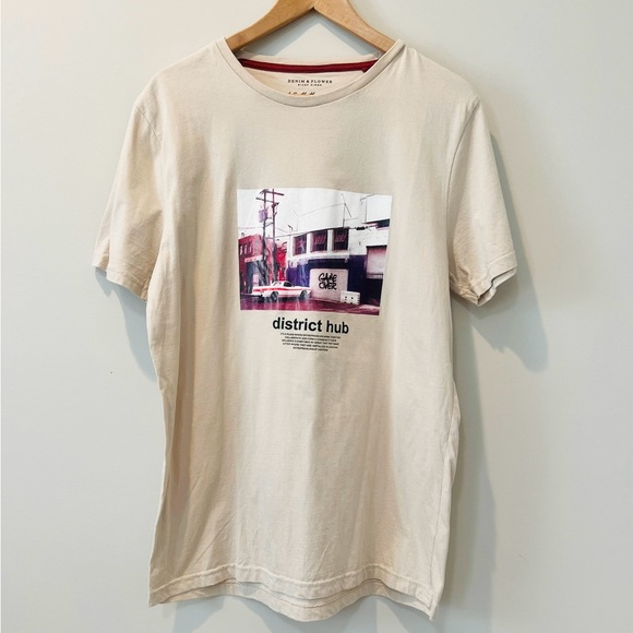 Denim & Flower Men’s graphic Tee size L - Picture 1 of 5